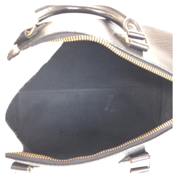 LOUIS VUITTON Epi Speedy 30 Black Gold Hardware Leather M59022 Handbag - Picture 9 of 10